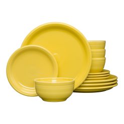 Alternative view of Fiesta Colorful Dinnerware - New Retired Bistro Coupe 12-Piece Dinnerware Set, Service for 4