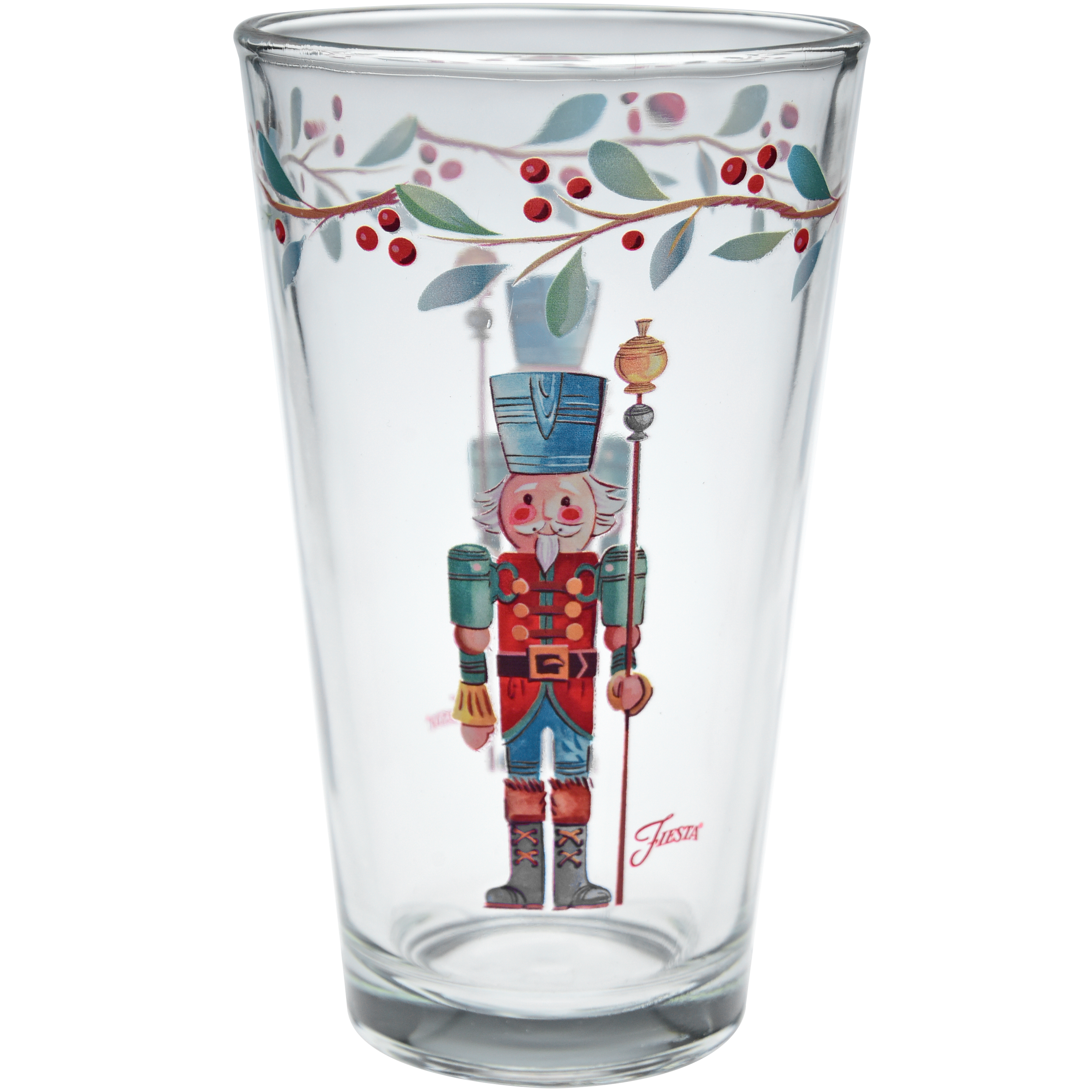 Fiesta Colorful Dinnerware - Nutcracker The Guardian 16 oz. Cooler Glass - Set of 4 - Image 3