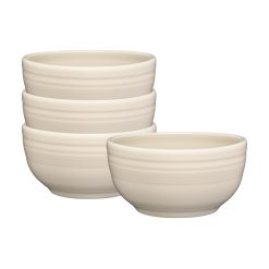 Fiesta Colorful Dinnerware - Linen Bistro Coupe 5 1/2 Inch Cereal Bowl 22 oz, Set of 4