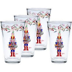 Fiesta Colorful Dinnerware - Nutcracker The Giver 16 oz. Cooler Glass - Set of 4