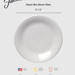 Alternative view of Fiesta Colorful Dinnerware - Lavender Classic Rim 10 1/2 Inch Dinner Plate
