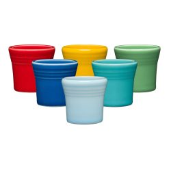 Fiesta Colorful Dinnerware - Vibrant 1 1/2 OZ Mixed Colors 6pc Ceramic Shot Glass Set
