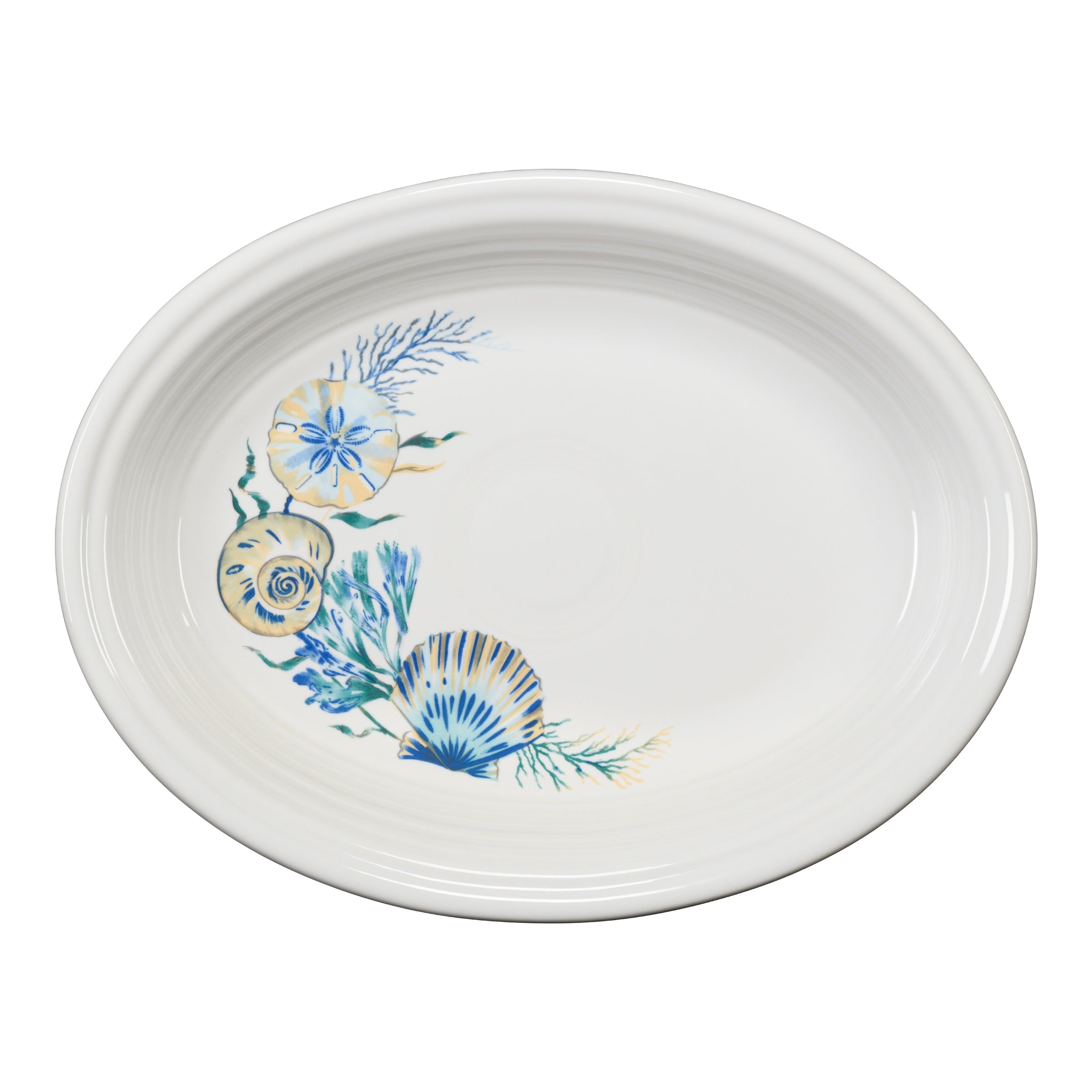 Fiesta Colorful Dinnerware - New Retired Coastal Shores 11 5/8 Inch Medium Oval Serving Platter