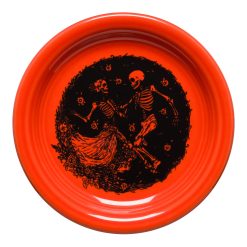 Alternative view of Fiesta Colorful Dinnerware - Skeleton Duet Poppy Bistro Coupe 6 1/4 Inch Appetizer Plate