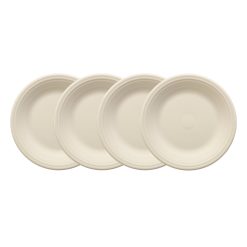 Fiesta Colorful Dinnerware - Linen Set of 4 Classic Rim 10 1/2 Inch Dinner Plate