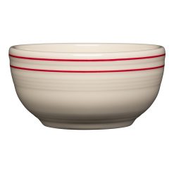 Alternative view of Fiesta Colorful Dinnerware - Americana Scarlet Bands Set of 4 Bistro Coupe 5 1/2 Inch Cereal Bowl 22 oz