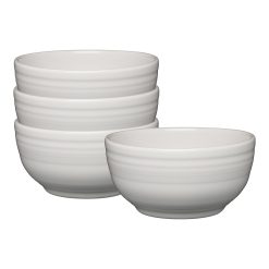 Fiesta Colorful Dinnerware - White Bistro Coupe 5 1/2 Inch Cereal Bowl 22 oz, Set of 4