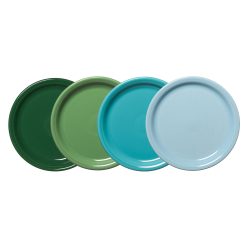 Fiesta Colorful Dinnerware - Mixed Aegean Bistro Coupe 9 Inch Luncheon Plate, Set of 4