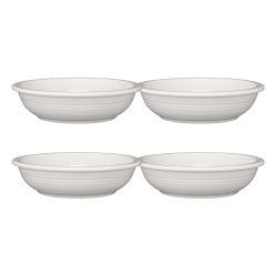 Fiesta Colorful Dinnerware - White Set of 4 Classic Rim 8 3/8-Inch 34OZ Pasta Bowls