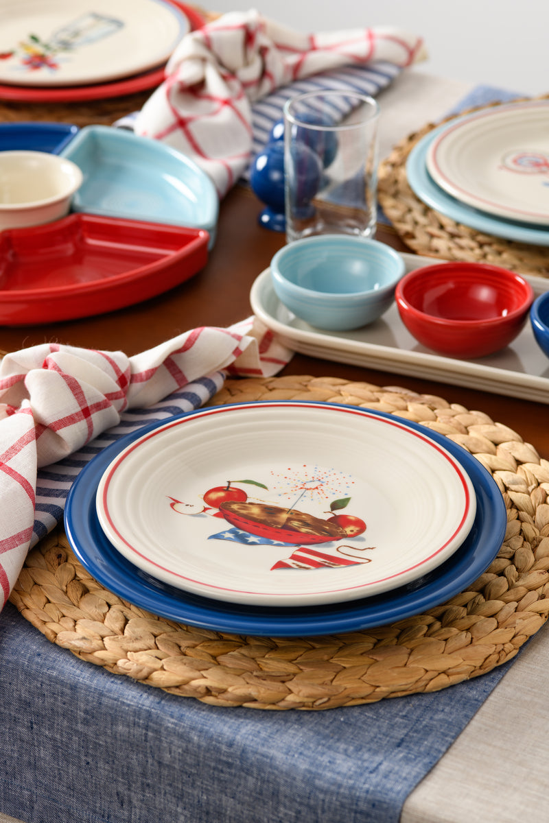 Fiesta Colorful Dinnerware - Americana Apple Pie Classic Rim 9 Inch Luncheon Plate - Image 2