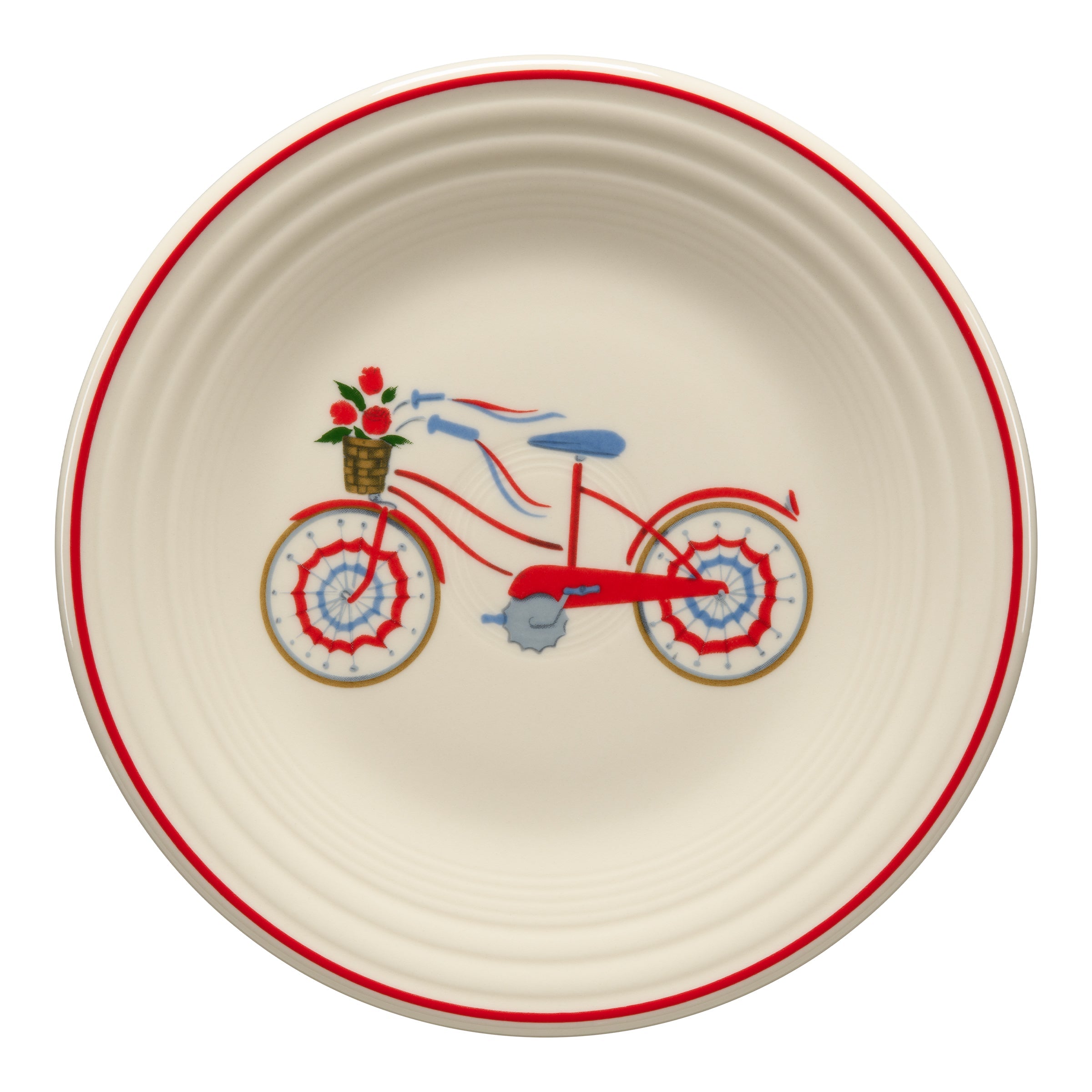 Fiesta Colorful Dinnerware - Americana Bicycle Classic Rim 9 Inch Luncheon Plate