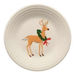 Fiesta Colorful Dinnerware - Jolly Christmas Reindeer Classic Rim 9 Inch Luncheon Plate