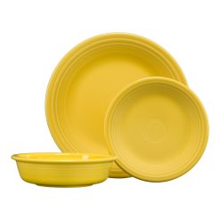Alternative view of Fiesta Colorful Dinnerware - New Retired Classic Rim 3-Piece Place Setting, Service for 1