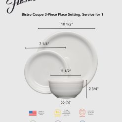 Alternative view of Fiesta Colorful Dinnerware - Bistro Coupe 3-Piece Place Setting, Service for 1