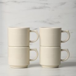 Alternative view of Fiesta Colorful Dinnerware - Linen 16 OZ Set of 4 Stackable Mug Set