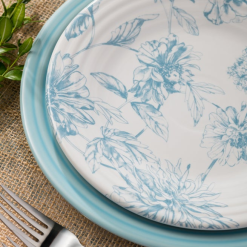 Alternative view of Fiesta Colorful Dinnerware - Botanical Floral Sky Classic Rim 9 Inch Luncheon Plate