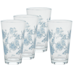 Fiesta Colorful Dinnerware - Botanical Floral 16 oz. Cooler Glass - Set of 4