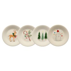 Fiesta Colorful Dinnerware - Jolly Christmas Classic Rim 9 Inch Luncheon Plate, Set of 4
