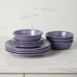 Alternative view of Fiesta Colorful Dinnerware - Lavender Classic Rim 12-Piece Dinnerware Set, Service for 4