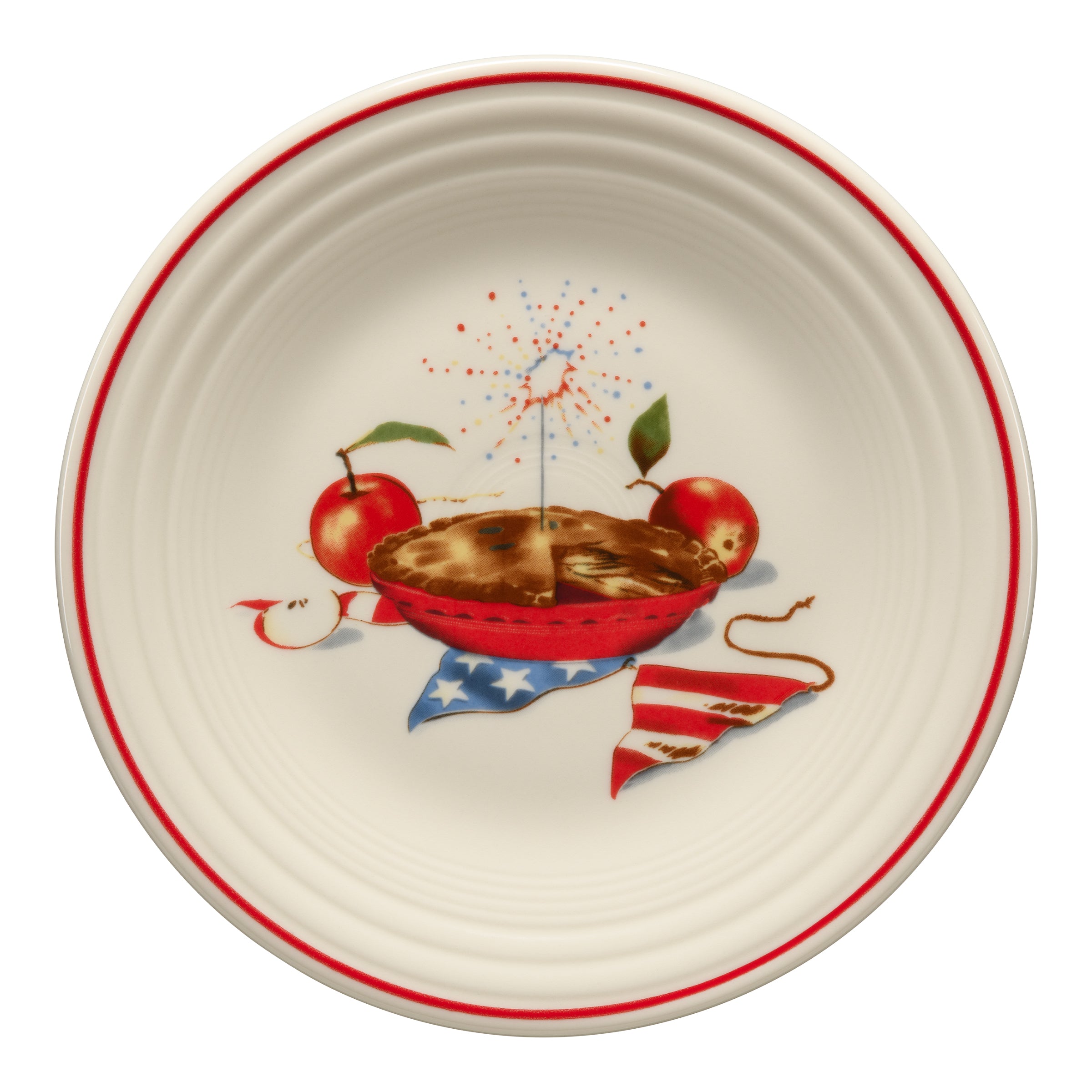 Fiesta Colorful Dinnerware - Americana Apple Pie Classic Rim 9 Inch Luncheon Plate
