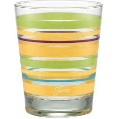 Alternative view of Fiesta Colorful Dinnerware - Retired 15 oz. Fiesta® Caribbean Sunset Stripes Tapered Double Old Fashion, Set of 4