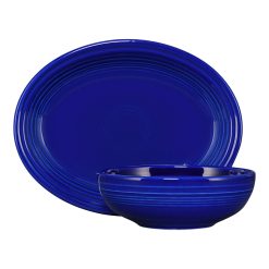 Alternative view of Fiesta Colorful Dinnerware - New Retired 2-Piece Serve Set 11 5/8 Inch Oval Platter & 38 OZ Bistro Bowl