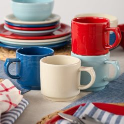 Alternative view of Fiesta Colorful Dinnerware - Mixed Americana 16 OZ Set of 4 Stackable Mug Set