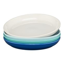 Fiesta Colorful Dinnerware - Mixed Coastal Blues Coupe 10 3/8 Inch Dinner Bowl 40 OZ, Set of 4