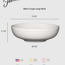 Alternative view of Fiesta Colorful Dinnerware - Scarlet Bistro Coupe 9 5/8 Inch Large Bowl 68 OZ