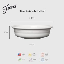 Alternative view of Fiesta Colorful Dinnerware - Lavender Classic Rim 8 1/4 Inch Large Serving Bowl 40 OZ