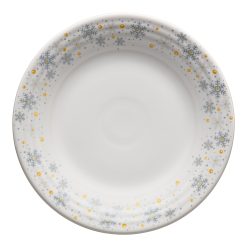 Fiesta Colorful Dinnerware - White Snowflake Classic Rim 9 Inch Luncheon Plate