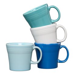 Fiesta Colorful Dinnerware - Mixed Coastal Blues 15 OZ Set of 4 Mixed Tapered Mug Set