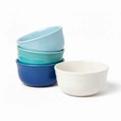 Fiesta Colorful Dinnerware - Mixed Coastal Blues All-Purpose 6-Inch 28OZ Gusto Bowls, Set of 4