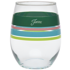 Alternative view of Fiesta Colorful Dinnerware - Retired 15 oz. Fiesta® Edgeline Stemless Wine Tropical, Set of 4