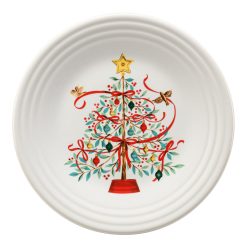 Fiesta Colorful Dinnerware - Holly Berry Christmas Tree Classic Rim 9 Inch Luncheon Plate