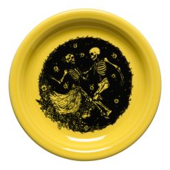 Alternative view of Fiesta Colorful Dinnerware - Skeleton Duet Sunflower Bistro Coupe 6 1/4 Inch Appetizer Plate