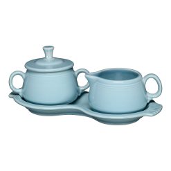 Fiesta Colorful Dinnerware - New Retired 4-Piece Sugar Bowl and Creamer Set with Tray