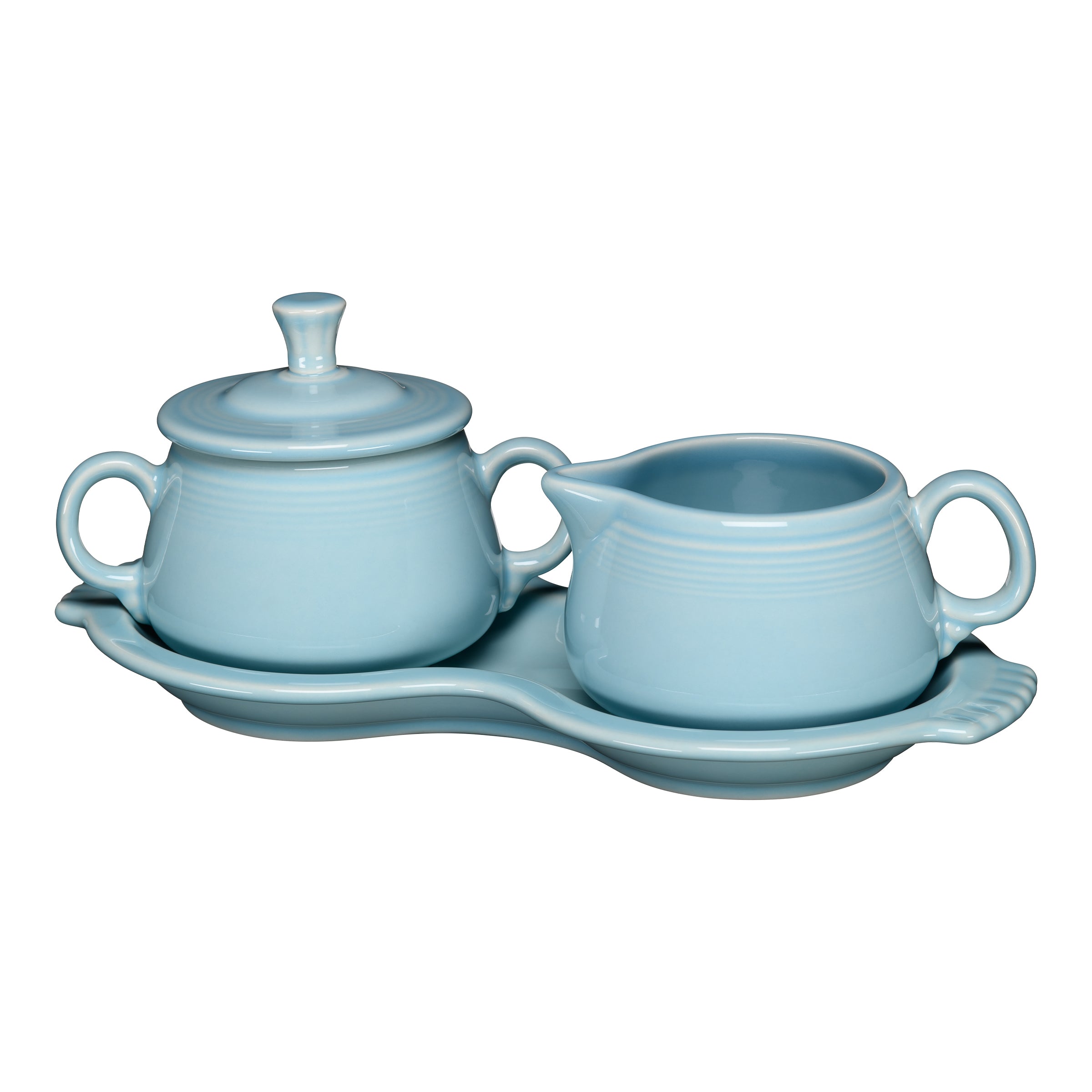 Fiesta Colorful Dinnerware - New Retired 4-Piece Sugar Bowl and Creamer Set with Tray