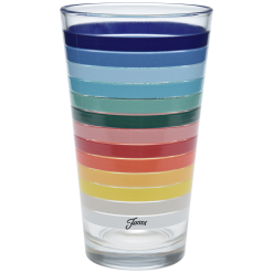 Alternative view of Fiesta Colorful Dinnerware - 16 oz. All Colors Stripe Cooler Glass - Set of 4