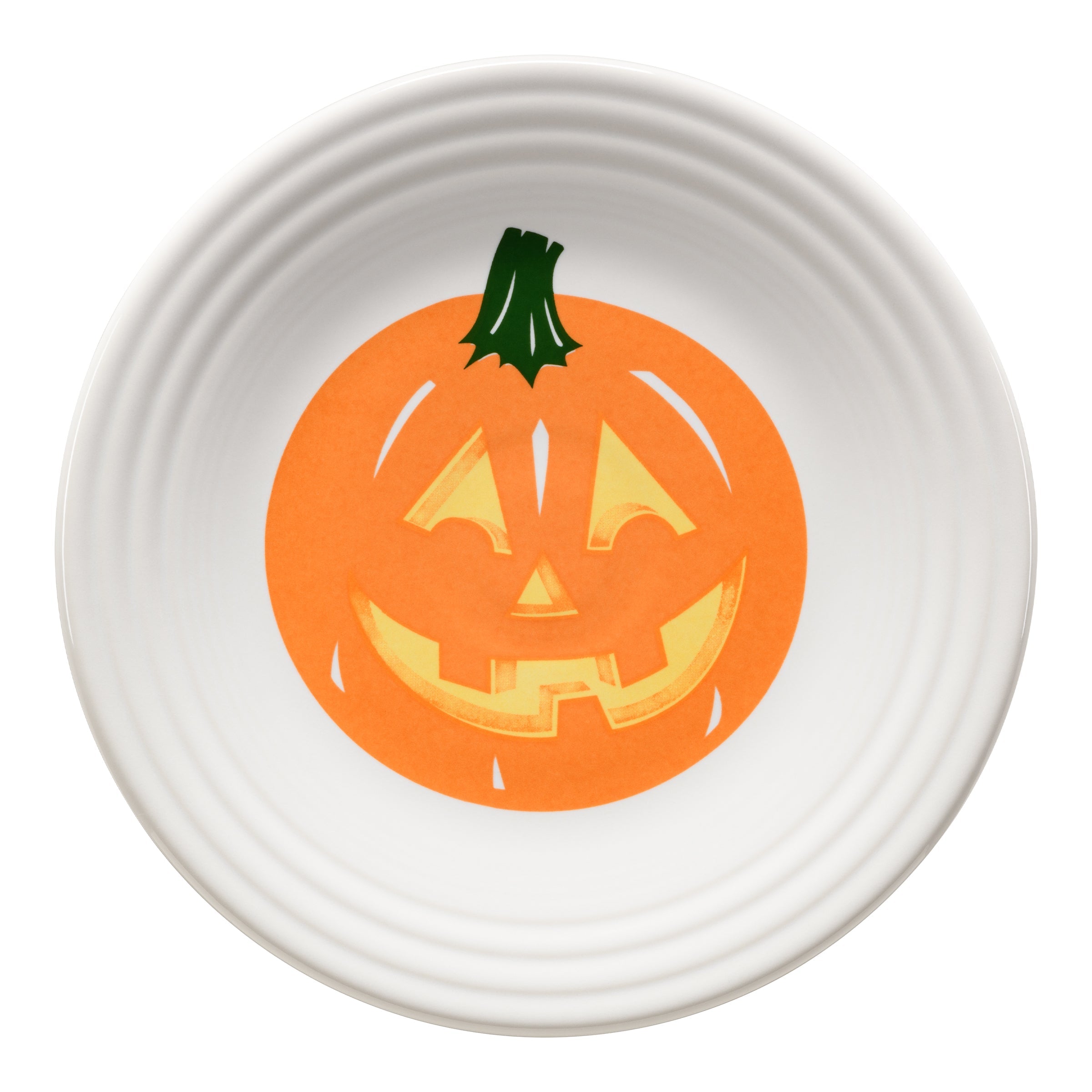 Fiesta Colorful Dinnerware - Jack-o-Lantern Pumpkin Classic Rim 9 Inch Luncheon Plate