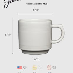 Alternative view of Fiesta Colorful Dinnerware - Sunset Horizon 16 OZ Set of 4 Mixed Stackable Mug Set