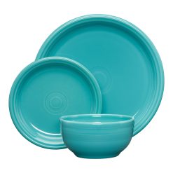 Fiesta Colorful Dinnerware - Bistro Coupe 3-Piece Place Setting, Service for 1