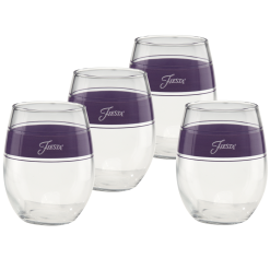 Fiesta Colorful Dinnerware - Lavender 15 oz. Frame Stemless Glass, Set of 4