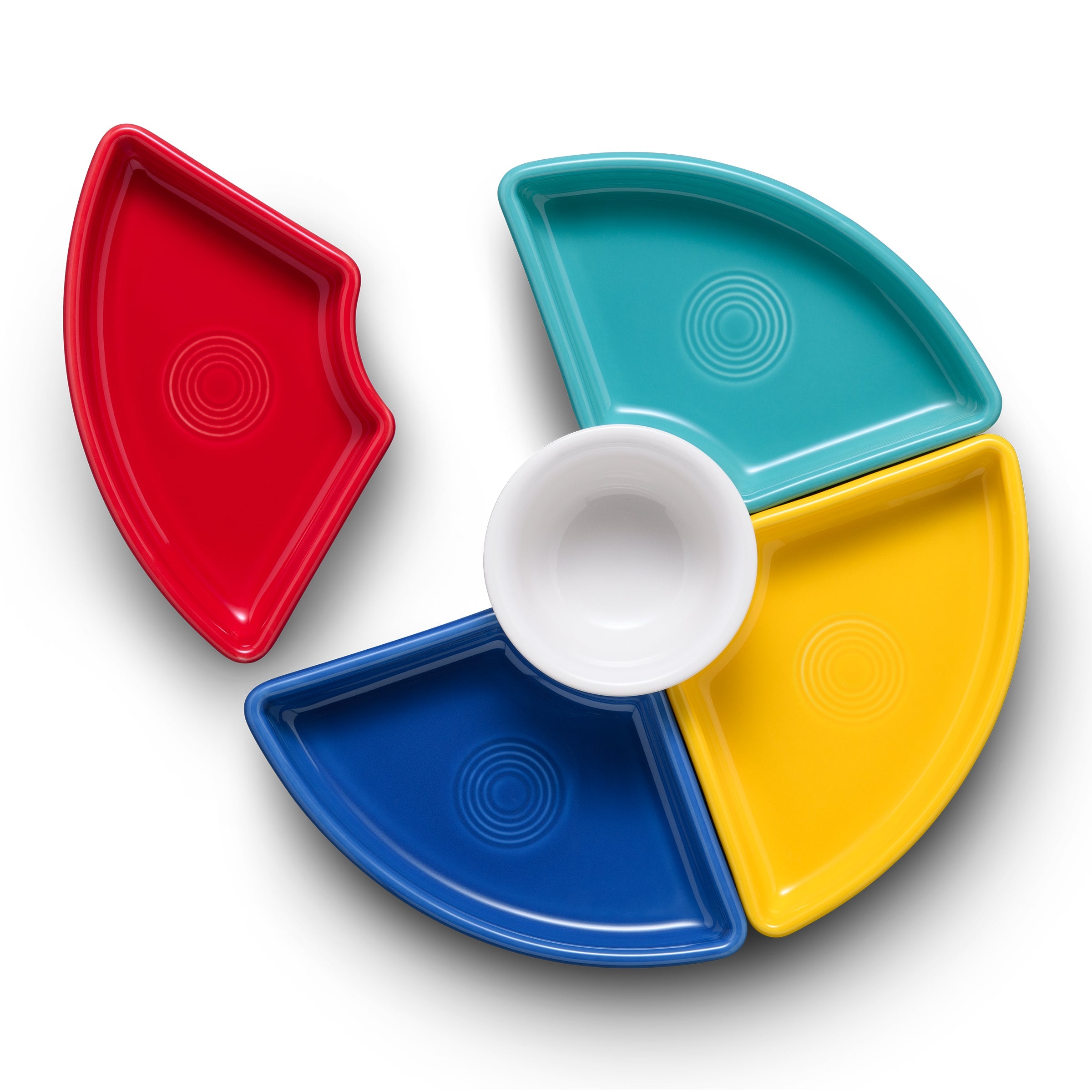 Fiesta Colorful Dinnerware - Vibrant 5-Piece Mixed Colors Entertaining Set 8 1/5 Inch - Image 2