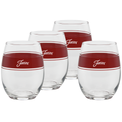 Fiesta Colorful Dinnerware - 15 oz. Fiesta® Frame Stemless Wine Scarlet, Set of 4