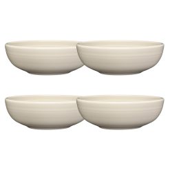 Fiesta Colorful Dinnerware - Linen Set of 4 Bistro Coupe 7 5/8-Inch 38OZ Medium Bowls