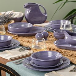 Alternative view of Fiesta Colorful Dinnerware - Lavender Classic Rim 3-Piece Place Setting, Service for 1
