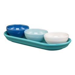 Fiesta Colorful Dinnerware - Coastal Blues Mixed Colors 4-Piece Condiment Set