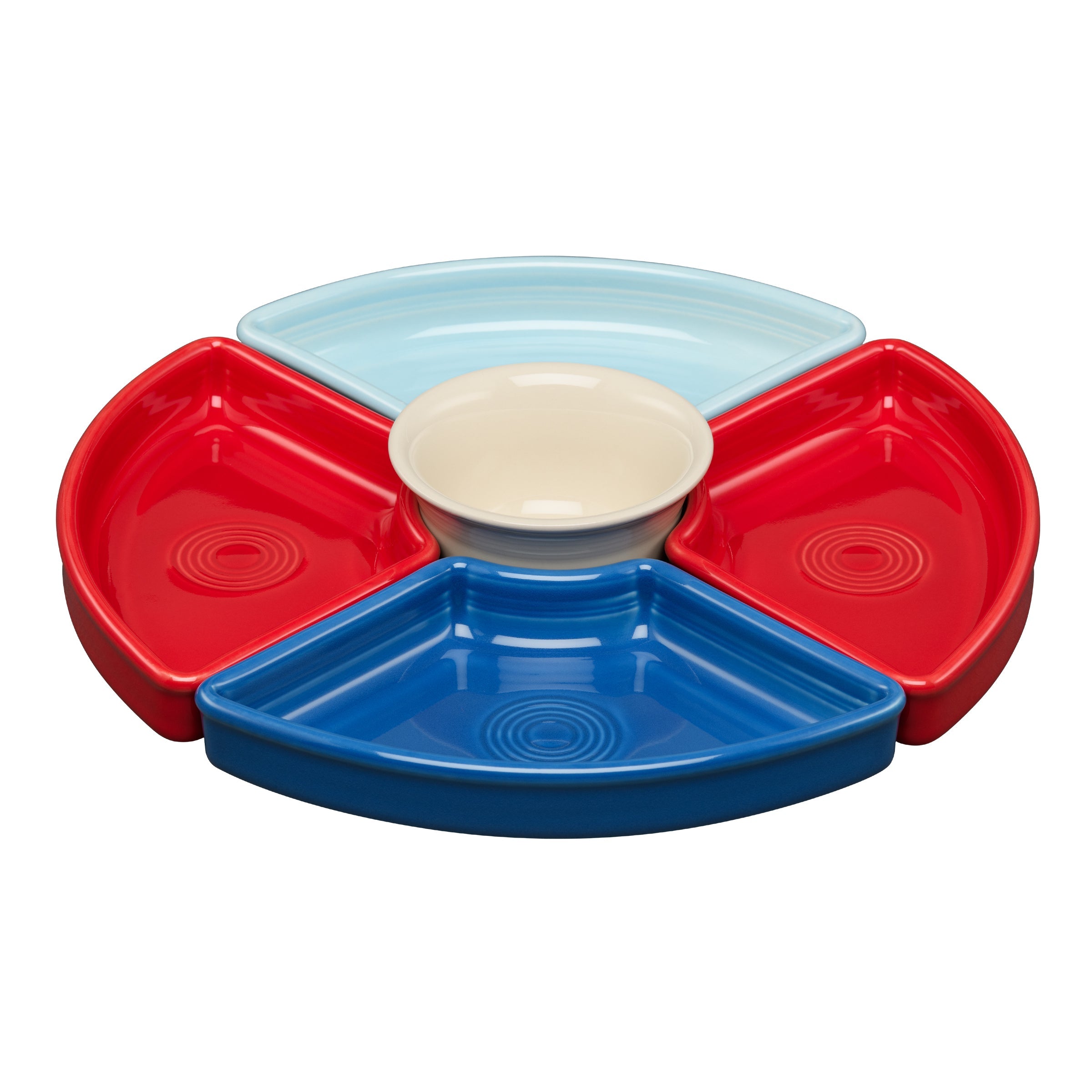 Fiesta Colorful Dinnerware - Americana 5-Piece Mixed Colors Entertaining Set 8 1/5 Inch