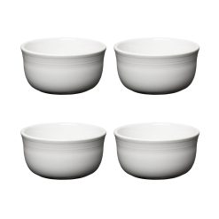 Fiesta Colorful Dinnerware - White Set of 4 All-Purpose 6-Inch 28OZ Gusto Bowls